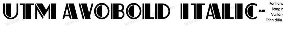UTM AvoBold_Italic字体转换